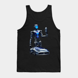 sci-fi robot art design Tank Top